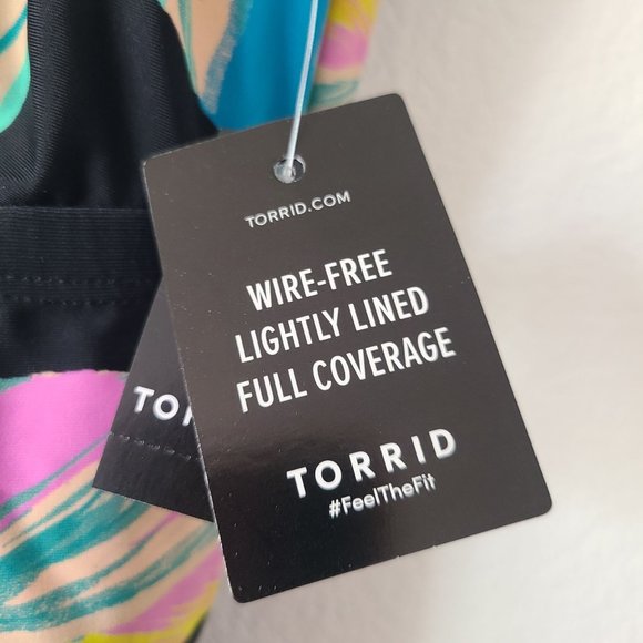 Torrid Active Wireless Mesh High Neck One Piece Swimsuit Plus Size 4X Le… - Picture 6 of 11